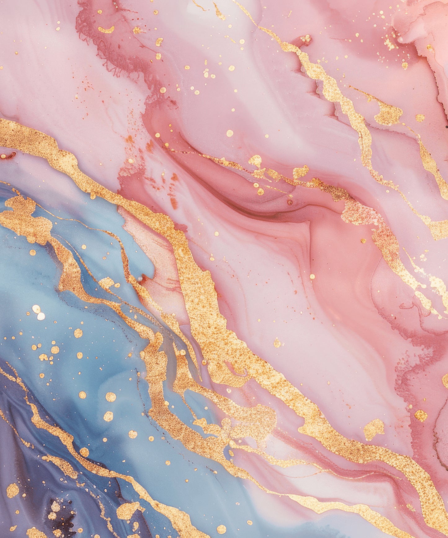 Luxus-Geschenkpapier in rosa und goldenem Marmor-Look von SYUTET