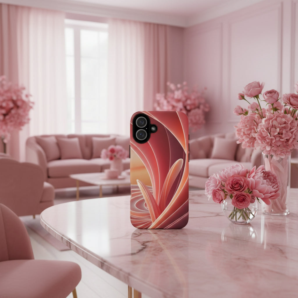 iPhone 16 to iPhone 17 Case Abstract Red Swirl