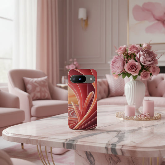 Google Pixel 6-9 Pro XL Abstract Red Swirl Case