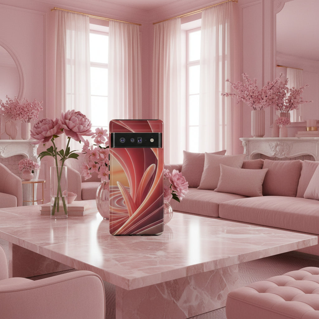 Google Pixel 6-9 Pro XL Abstract Red Swirl Case