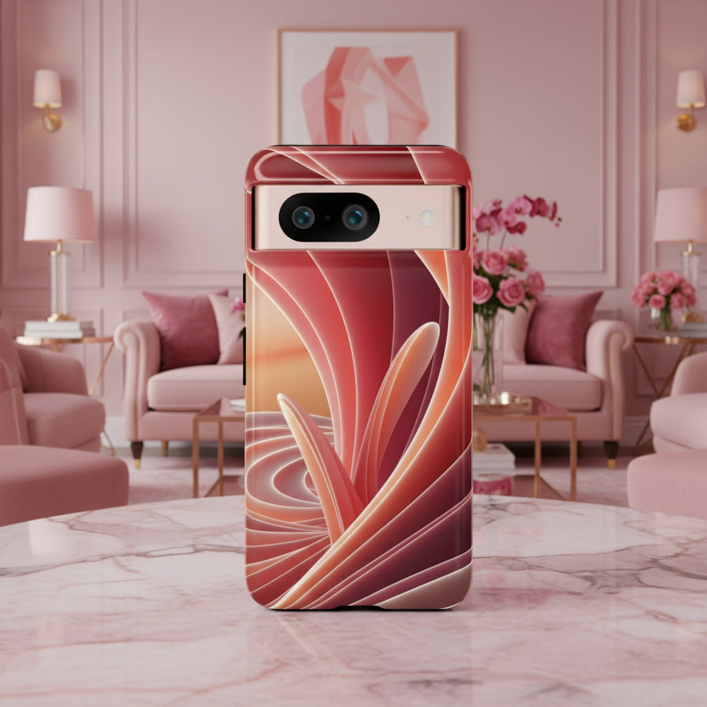 Google Pixel 6-9 Pro XL Abstract Red Swirl Case