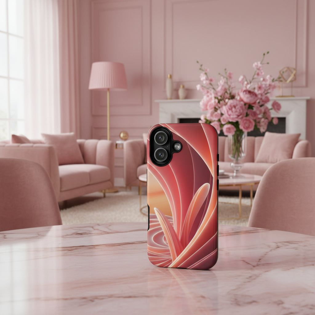 iPhone 16 to iPhone 17 Case Abstract Red Swirl