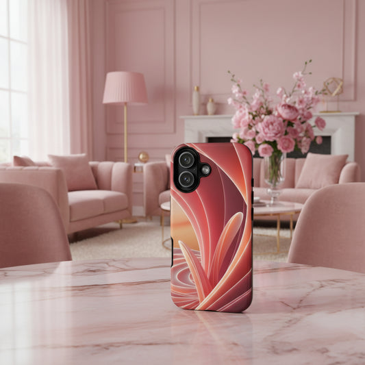 iPhone 16 to iPhone 17 Case Abstract Red Swirl