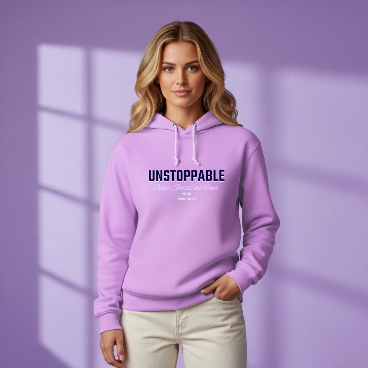 Felpa con cappuccio unisex inarrestabile