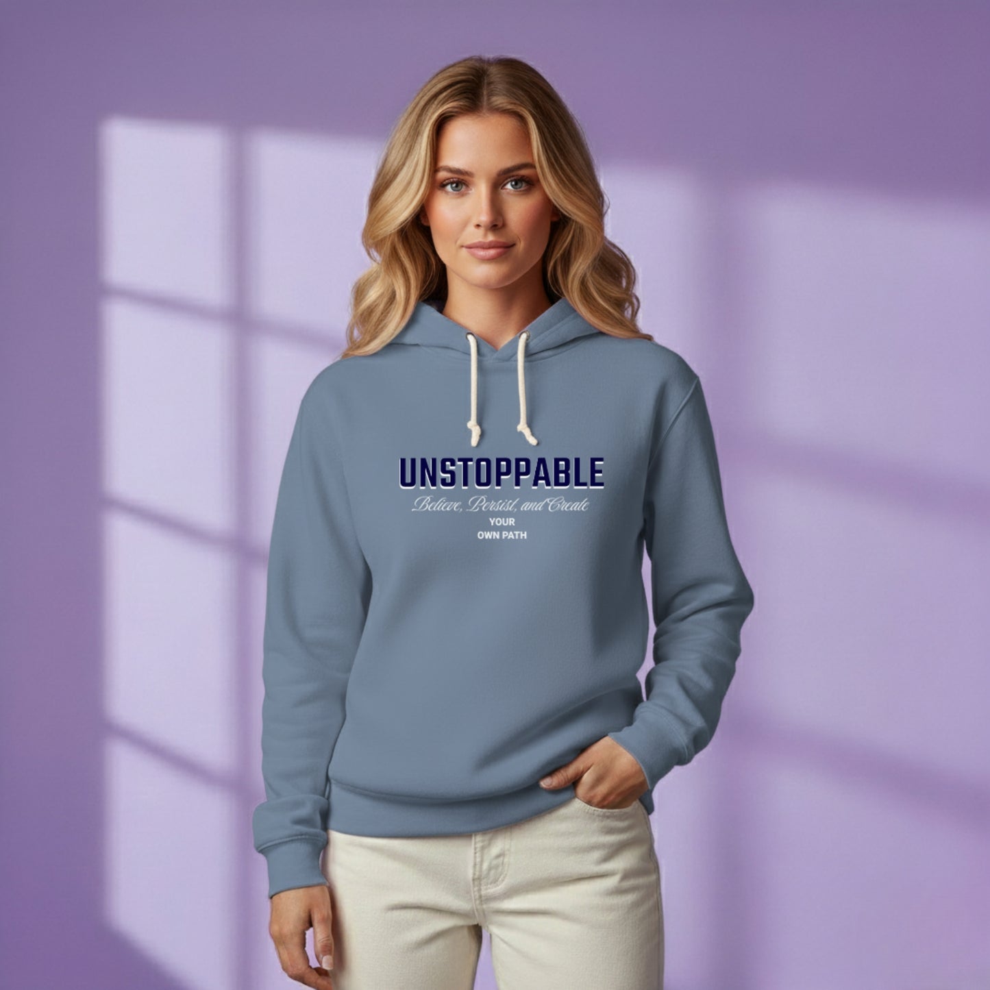 Felpa con cappuccio unisex inarrestabile