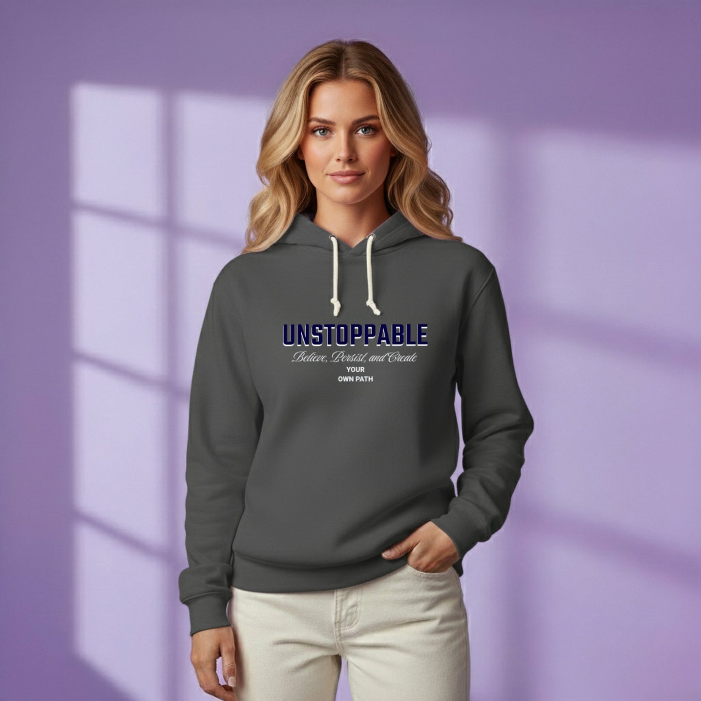 Felpa con cappuccio unisex inarrestabile