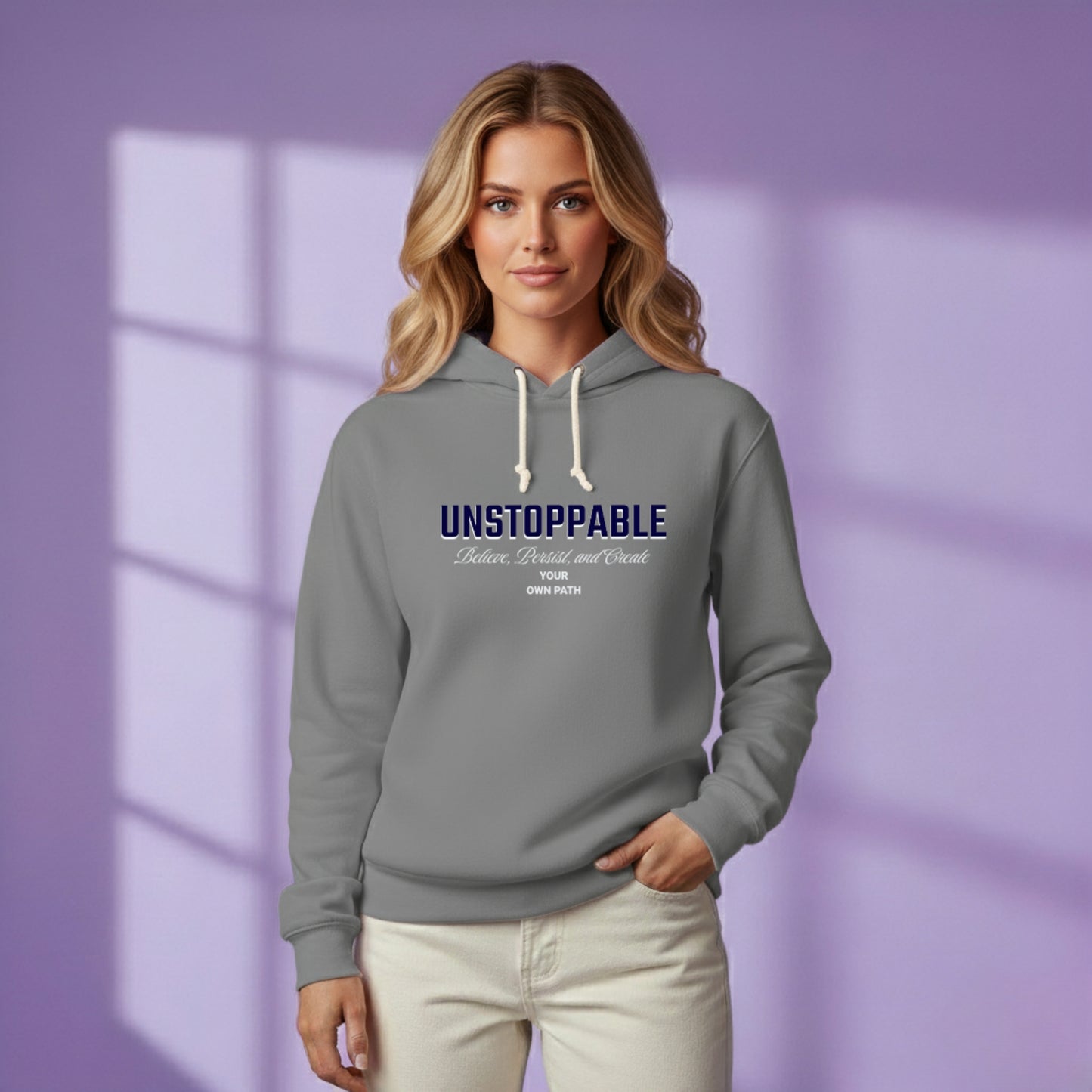 Felpa con cappuccio unisex inarrestabile