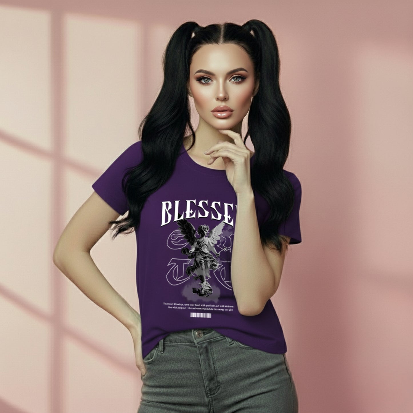 Gesegnet - Unisex Ultra Cotton Tee/Pink-Lila Farben