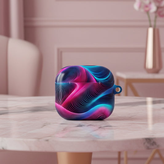 Abstract Neon Wave AirPod Case
