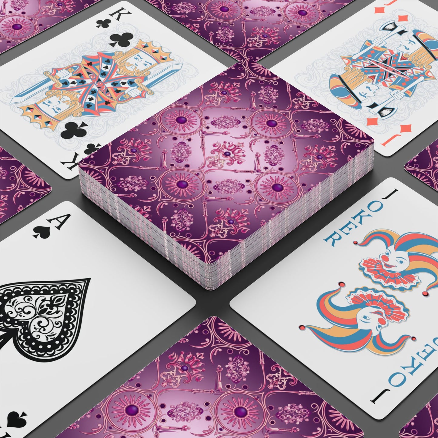 Pink & Purple Energy Vibration Playing Cards
