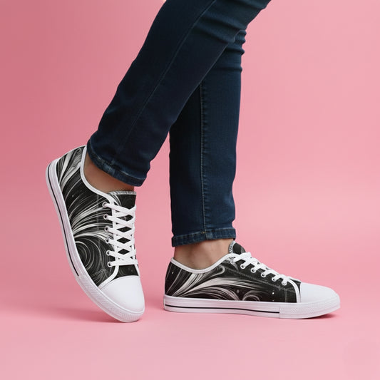 Monochrome Flow Canvas Sneakers