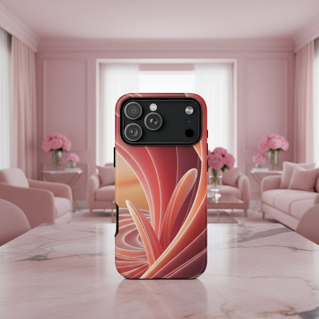 iPhone 16 to iPhone 17 Case Abstract Red Swirl
