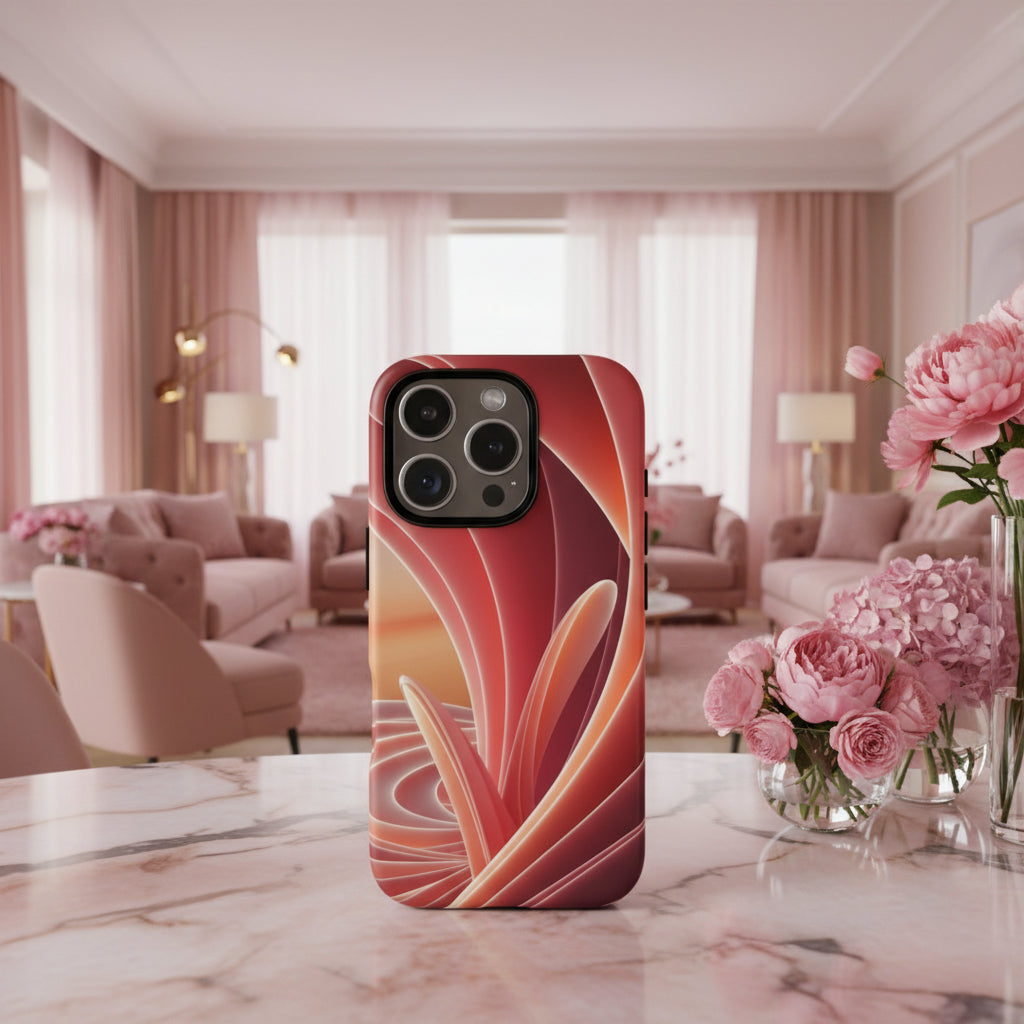 iPhone 16 to iPhone 17 Case Abstract Red Swirl