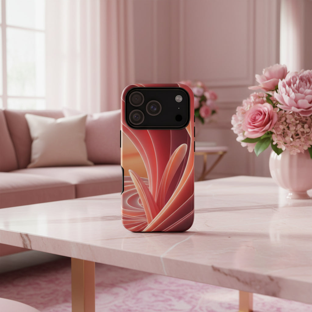 iPhone 16 to iPhone 17 Case Abstract Red Swirl