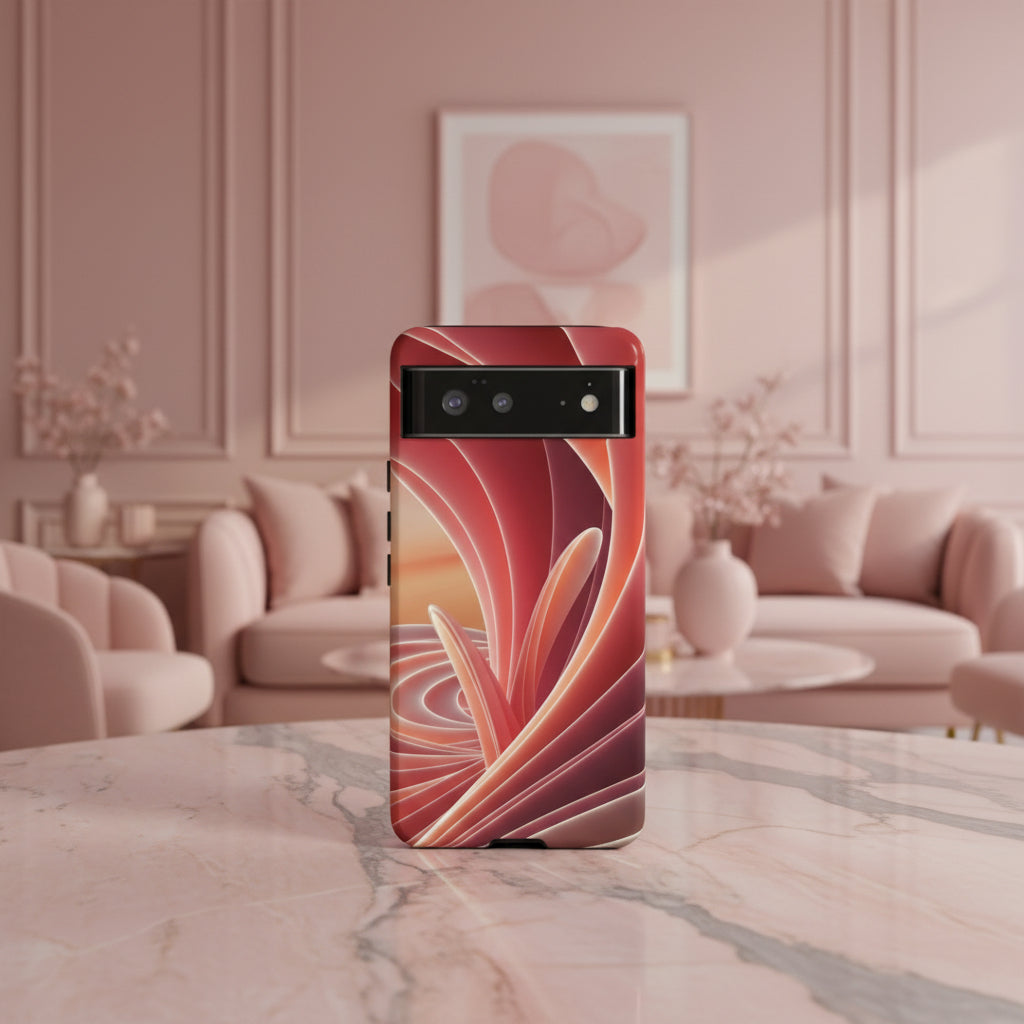 Google Pixel 6-9 Pro XL Abstract Red Swirl Case