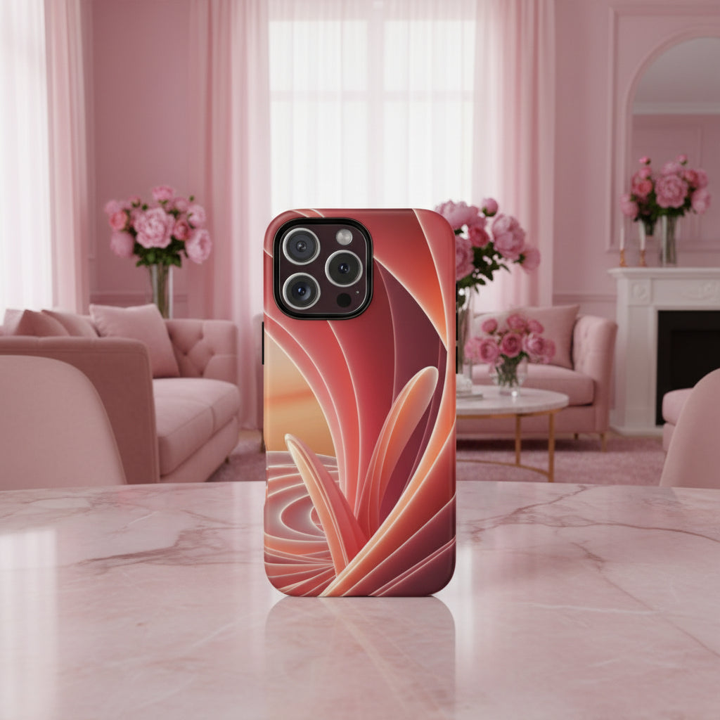 iPhone 16 to iPhone 17 Case Abstract Red Swirl