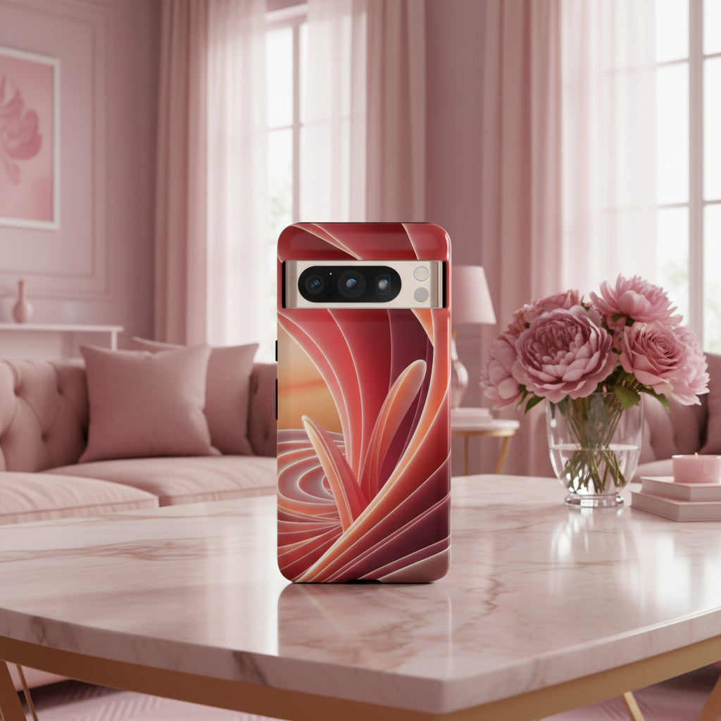 Google Pixel 6-9 Pro XL Abstract Red Swirl Case